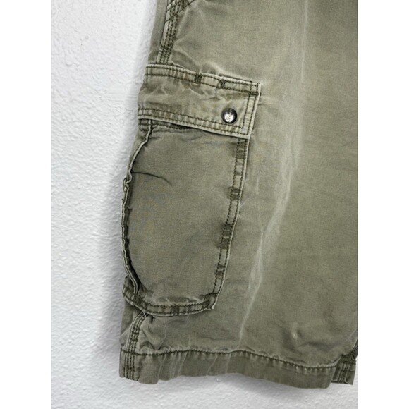 Carhartt Shorts Mens 40 Pockets Button Heavyweight Outdoors Green Relaxed Faded - Picture 6 of 16